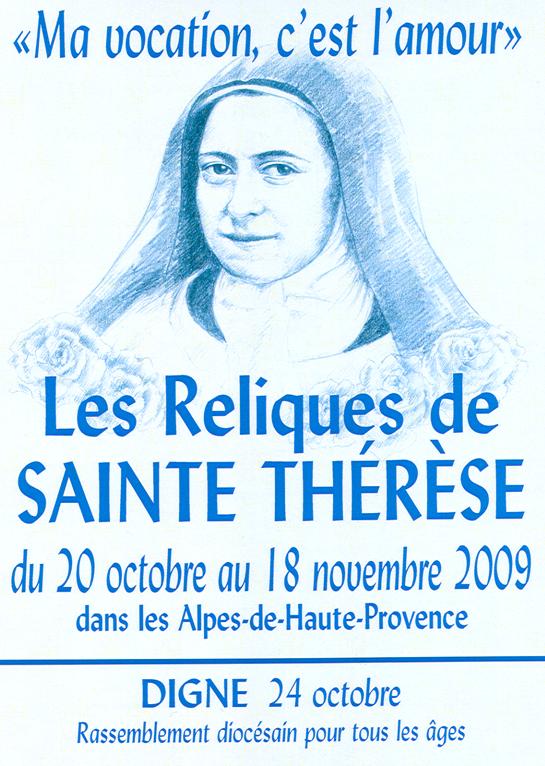 Prière pour la visite des reliques de sainte Thérèse de Lisieux dans le