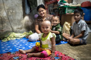 Famille birmane en Thaïlande