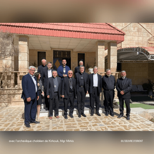 avec l'archevêque chaldéen de Kirkouk, Mgr Mirkis