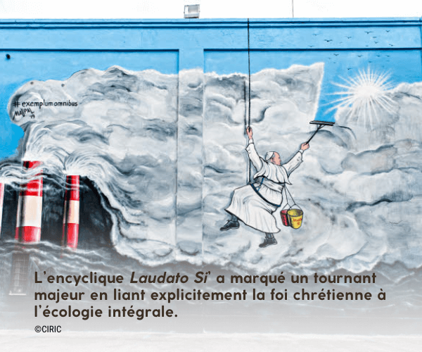 L’encyclique Laudato Si’, publiée en 2015 par le pape François, a marqué un tournant majeur en liant explicitement la foi chrétienne à l’écologie intégrale.