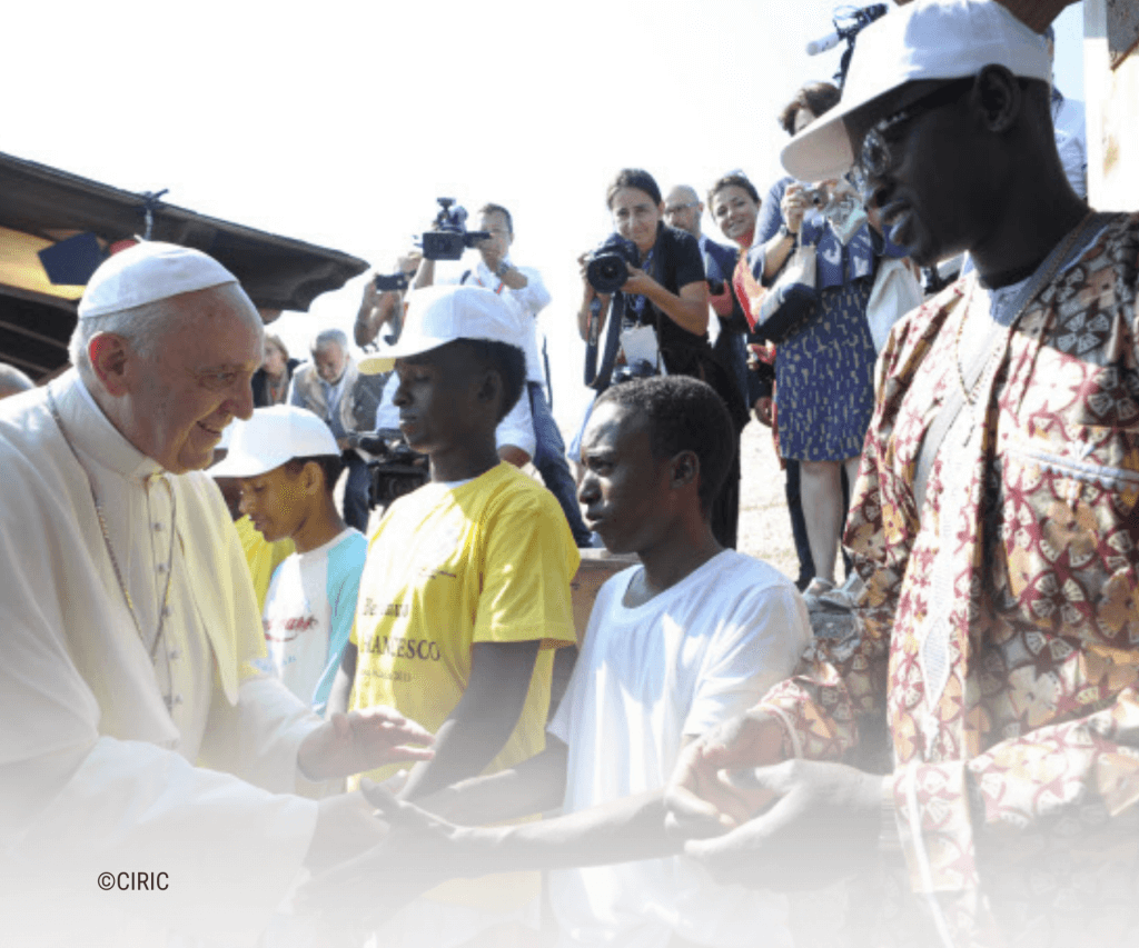 le pape à Lampedusa, en 2013