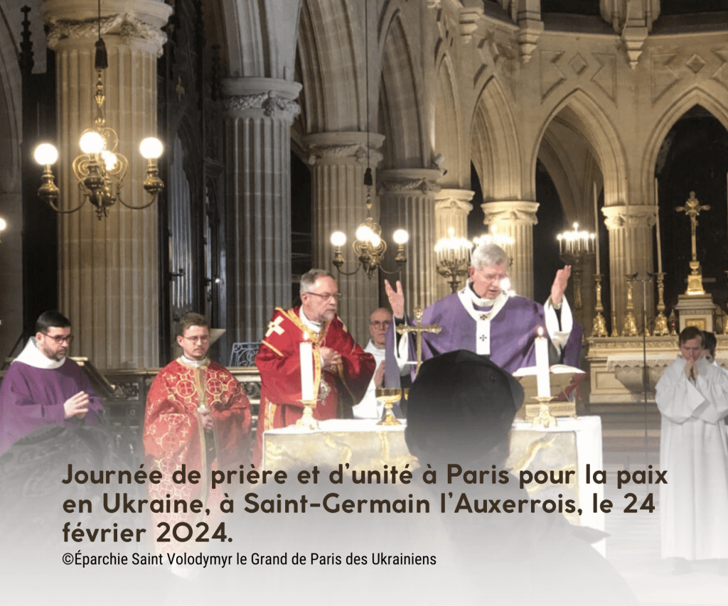 Ukraine - messe à Saint-Germain l'Auxerrois, 24 février 2024