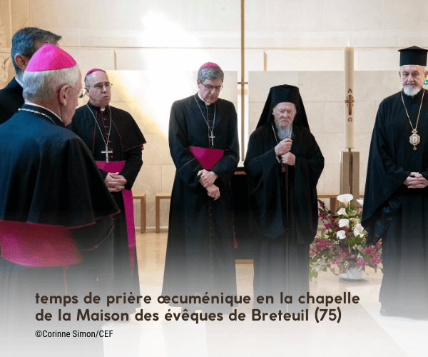 temps de prière œcuménique en la chapelle de la Maison des évêques de Breteuil (75) 