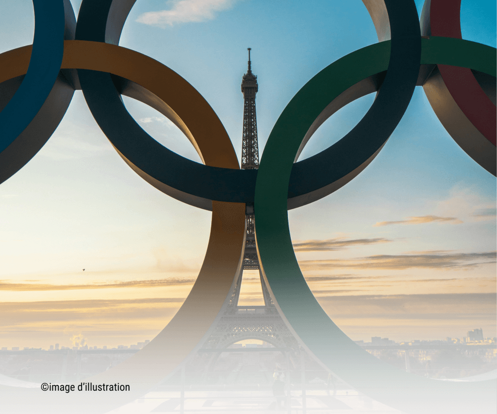 Tour Eiffel et les anneaux olympiques
