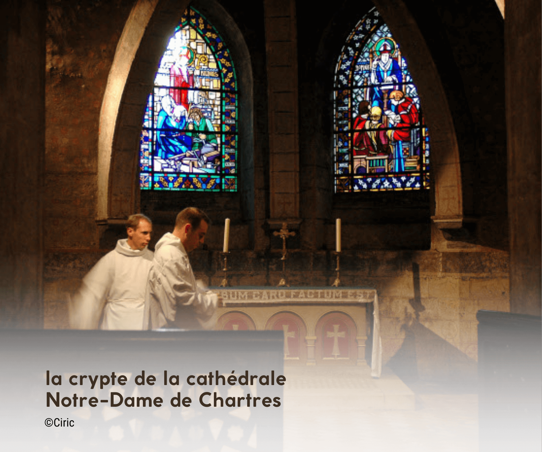 la crypte de la cathédrale Notre-Dame de Chartres