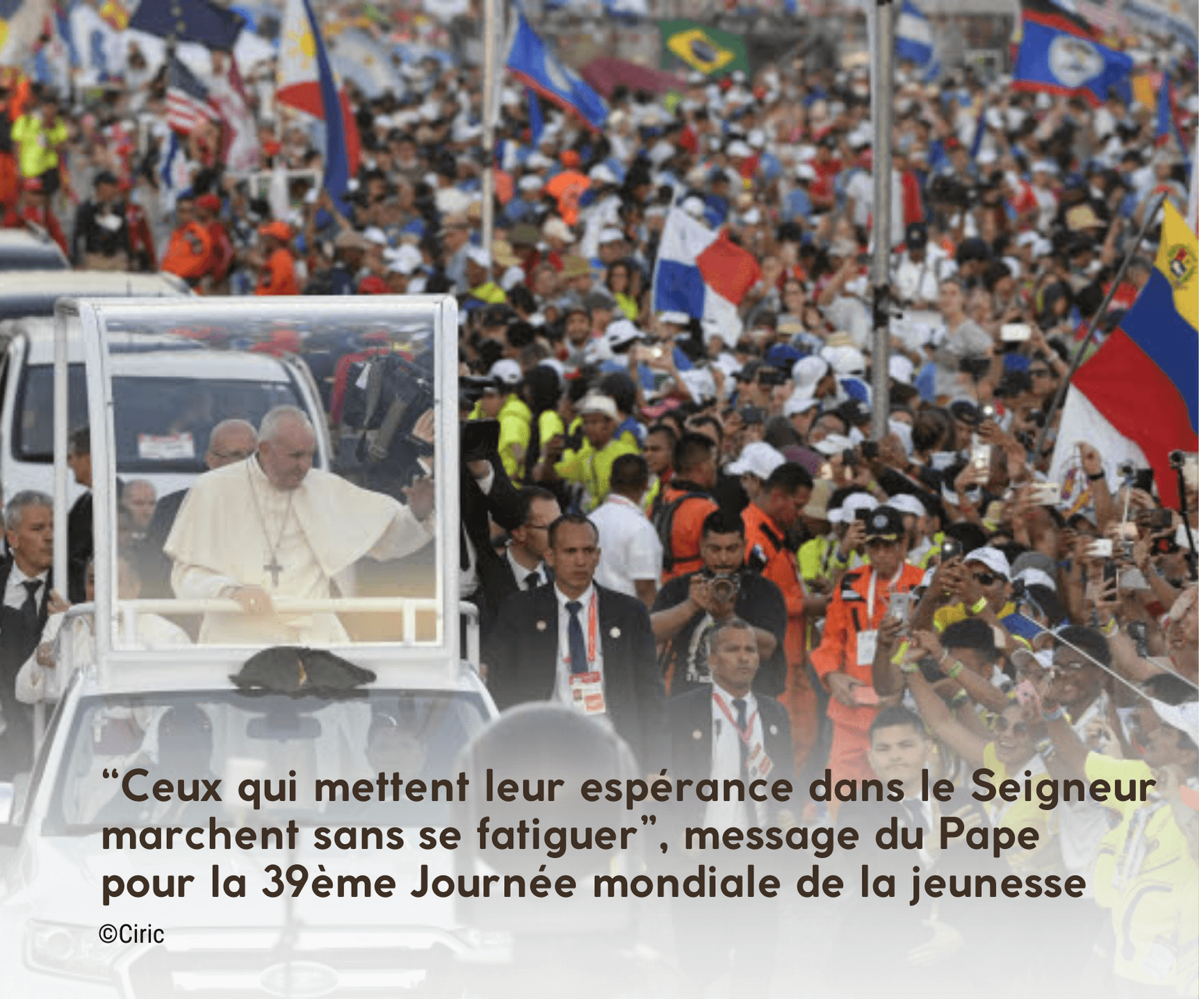 Message du pape François pour la 39e Journée mondiale de la jeunesse ...