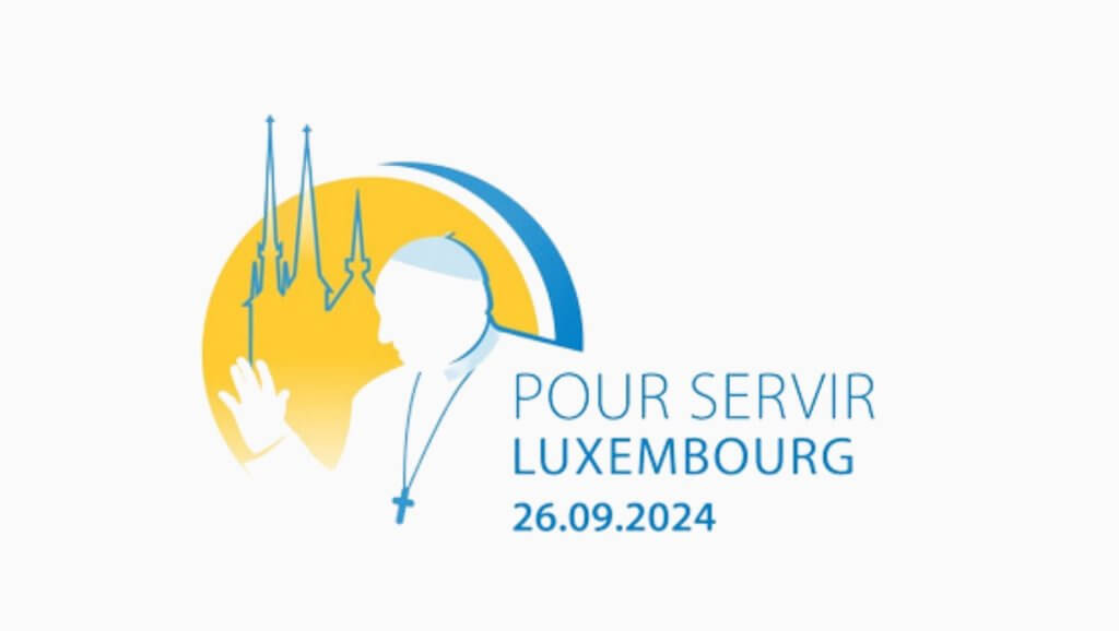 POur servir Luxembourg, logo du voyage apostolique