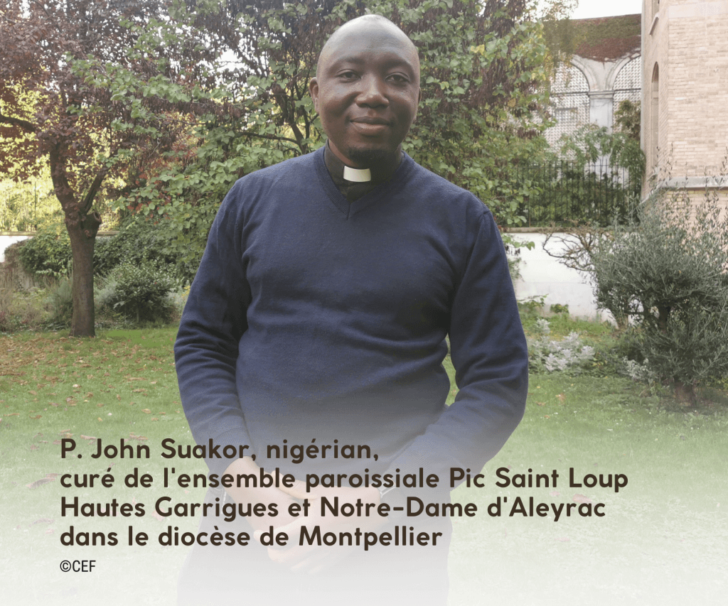 P. John Suakor, nigérian en mission en France dans le diocèse de Montpellier