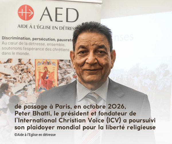 Rapport Persécutés et oubliés ? : Portrait de Peter Bhatti Portrait de Peter Bhatti, président et fondateur de l'ICV