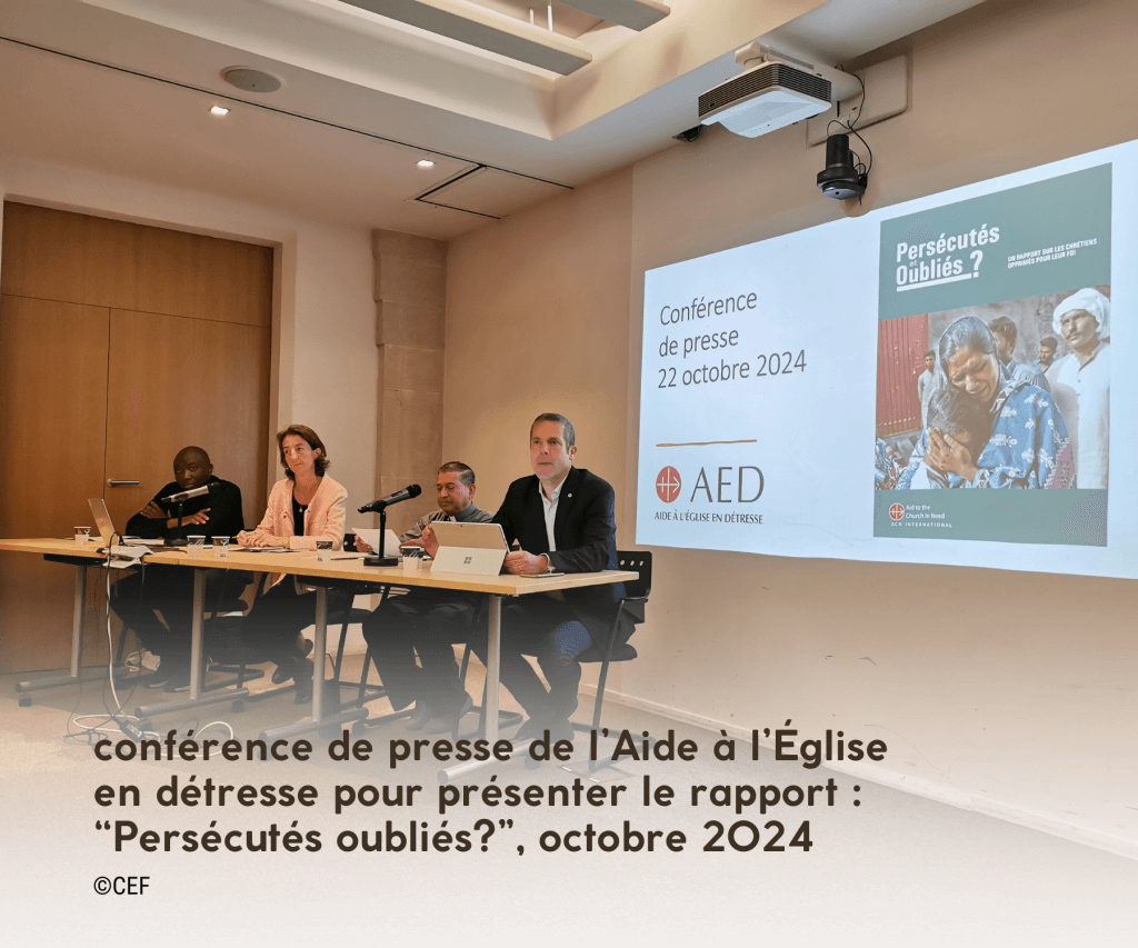 conférence de presse de l'Aide à l'Eglise en détresse, octobre 2024