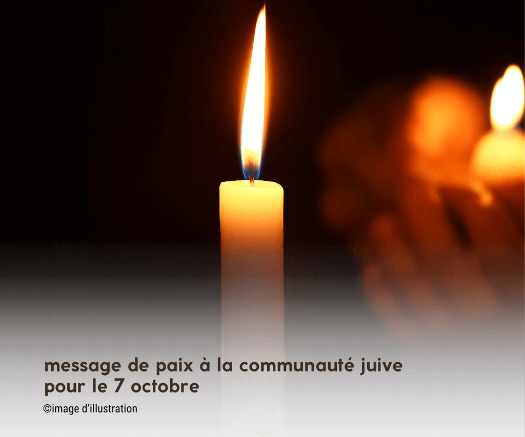 message de paix à la communauté juive pour le 7 octobre