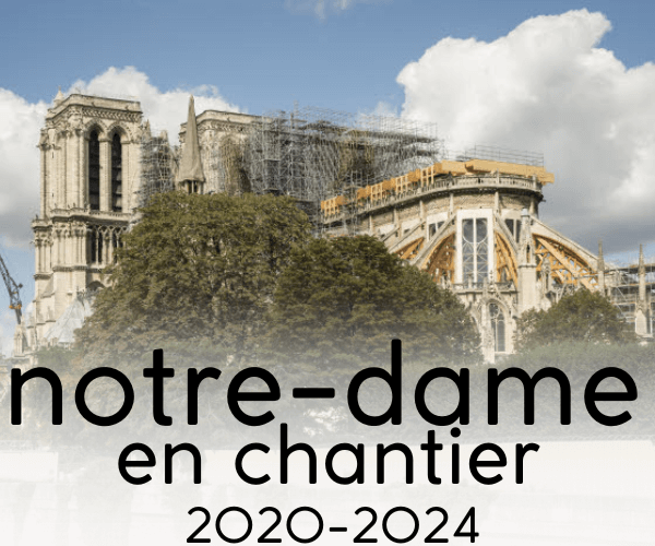 Chantier de reconstruction de Notre Dame de Paristure de Notre-Dame de Paris