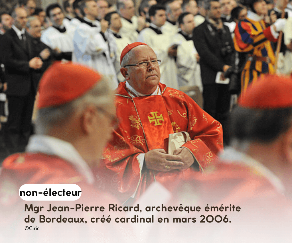 Mgr Jean-Pierre Ricard, cardinal non-électeur depuis 2024