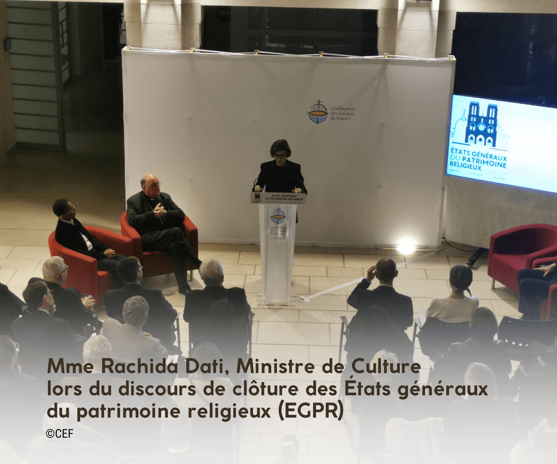 Mme Rachida Dati, Ministre de la Culture lors des Etats généaux du patrimoine religieux