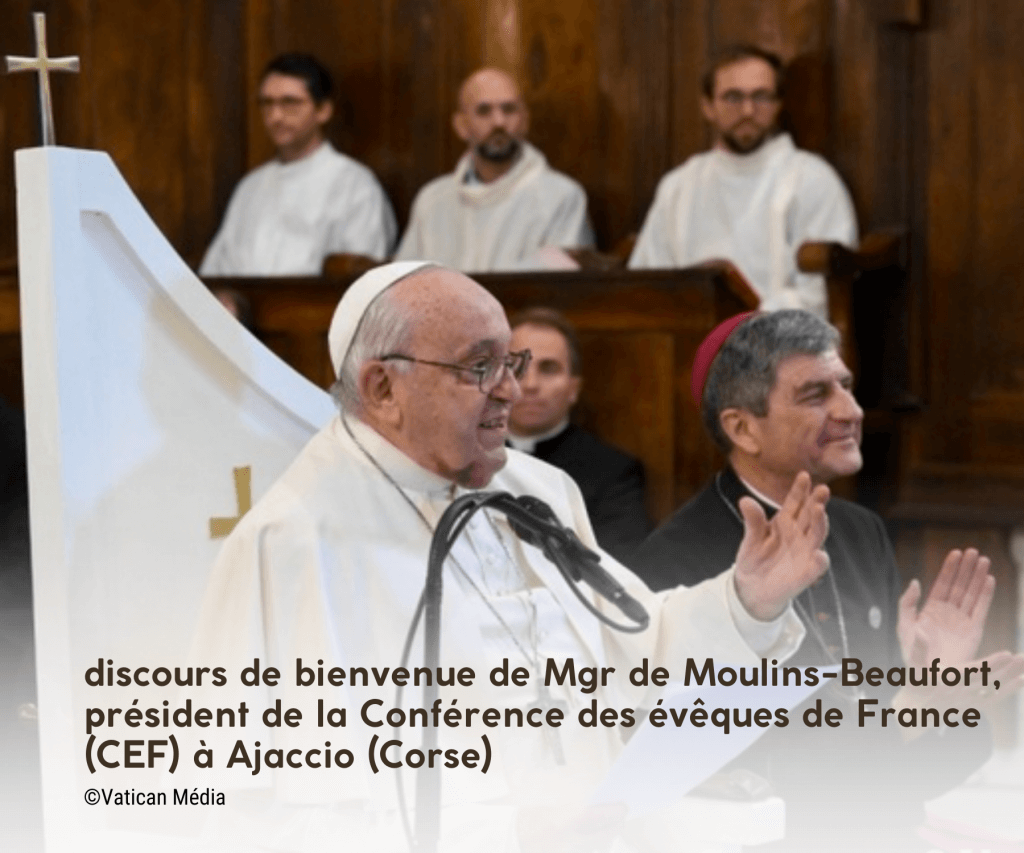 image montrant le Pape et Mgr Eric de Moulins-Beaufort