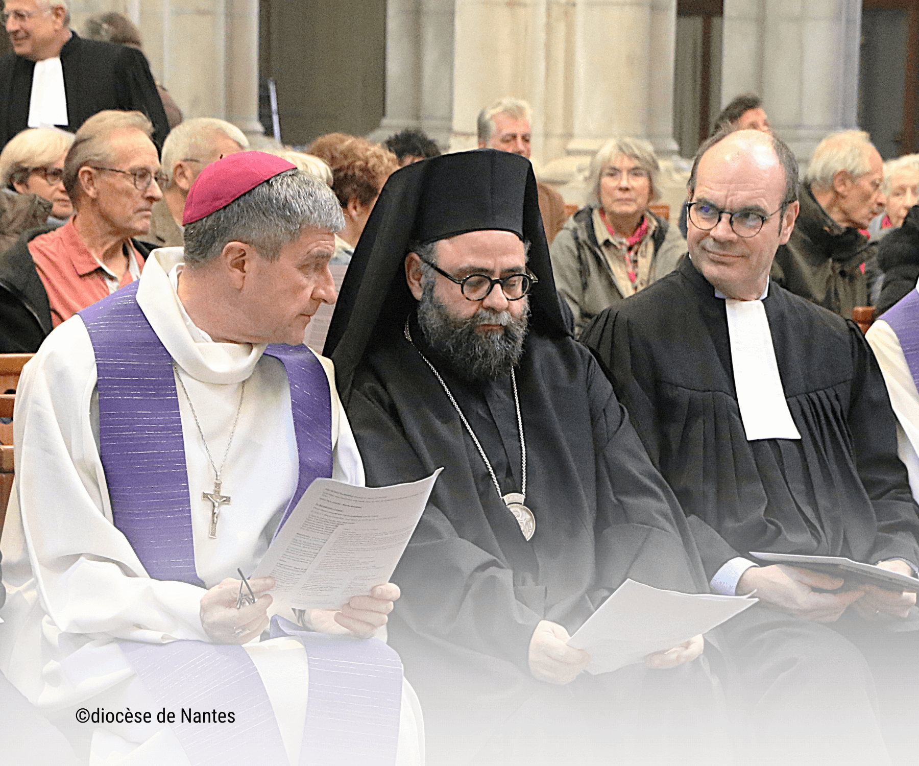 représenants chrétiens - prière oecuménique à Nantes