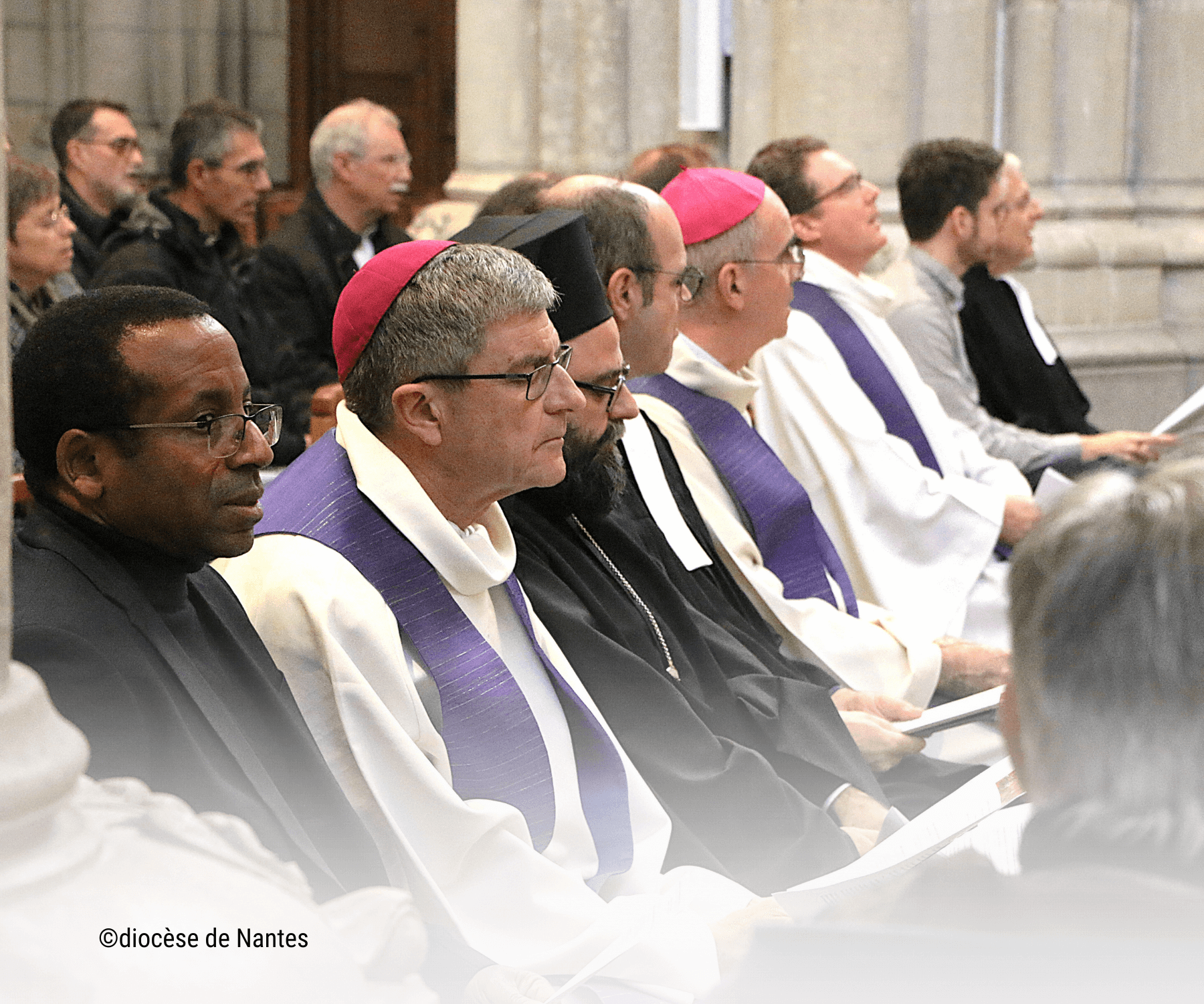 représenants chrétiens - prière oecuménique à Nantes