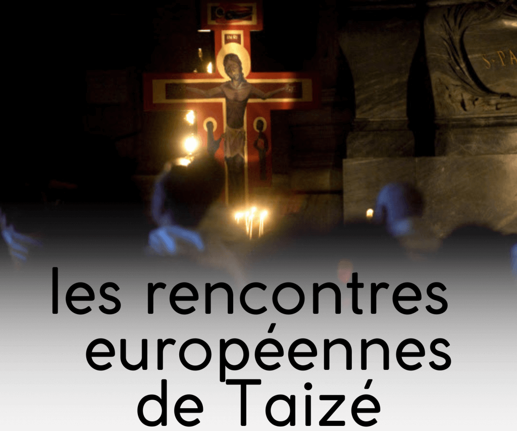 image d'une prière montrant les Rencontres européennes de Taizé