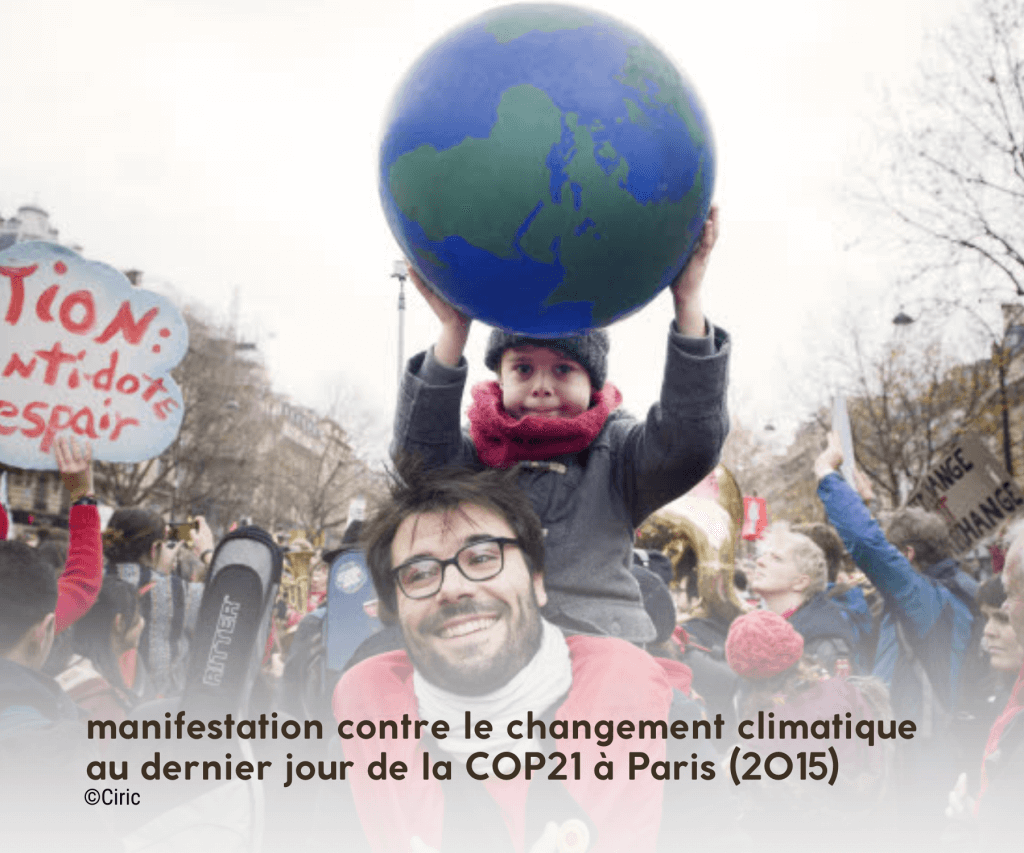 manifestation contre le changement climatique lors de la COP15