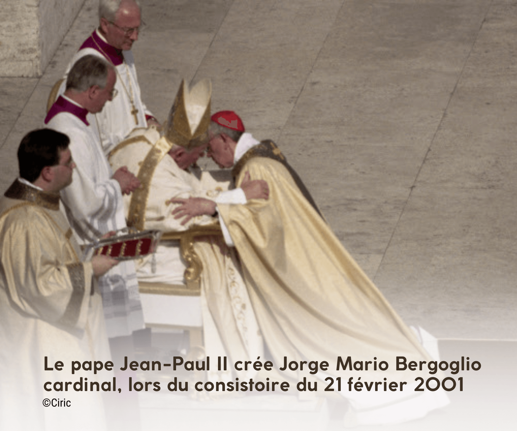 le Pape Jean-Paul II et Bergoglio