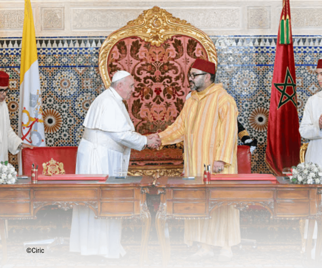 rencontre du pape et Mohamed VI au Maroc, en 2019