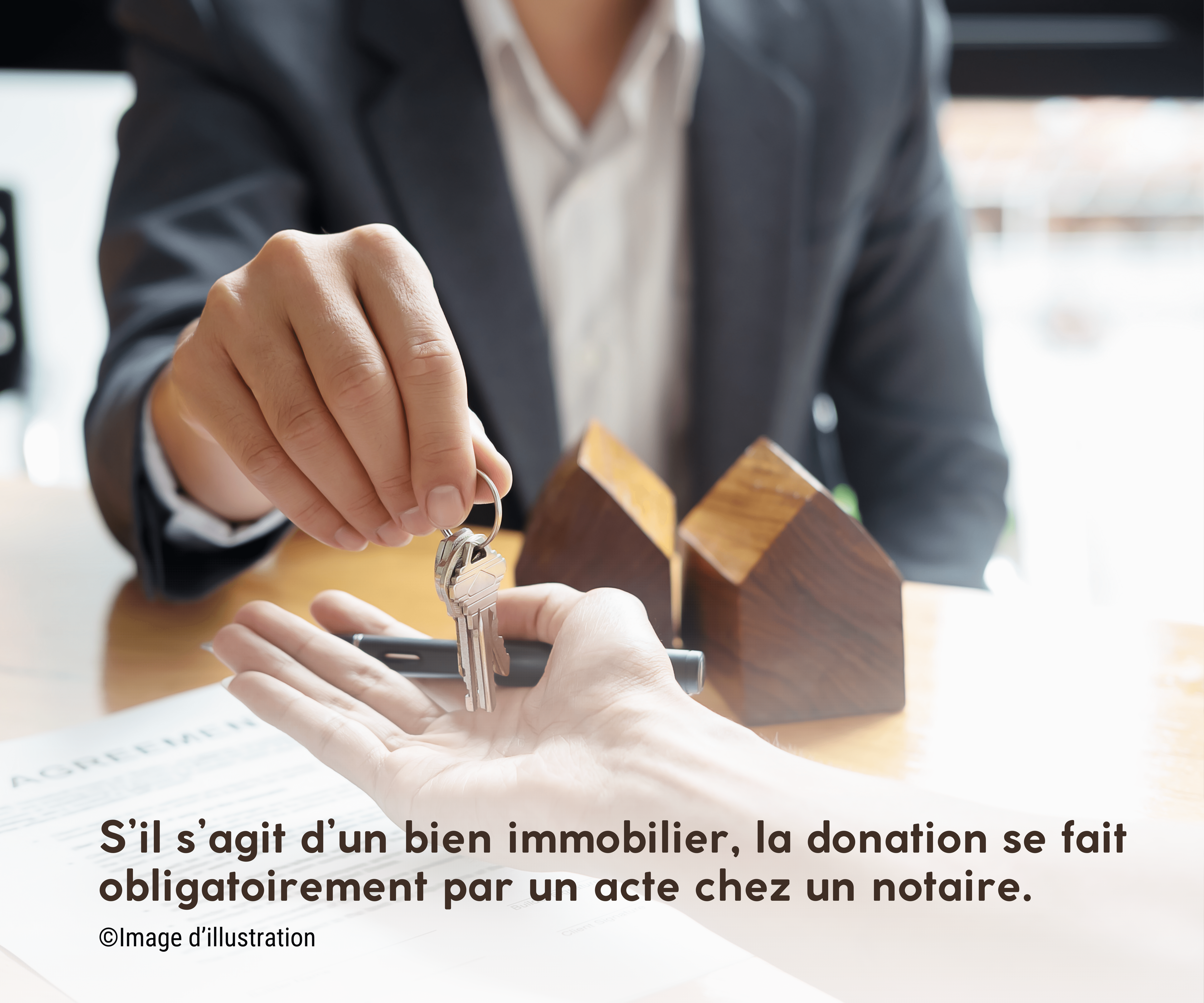 Transmission d’un bien immobilier par donation