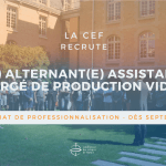 offre d'emploi - assistant chargé de production vidéos