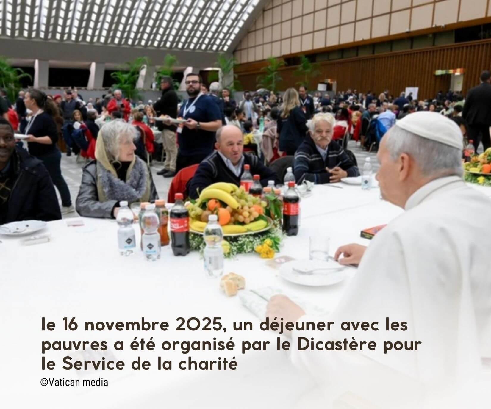 déjeuner du Pape Léon XIV avec les pauvres