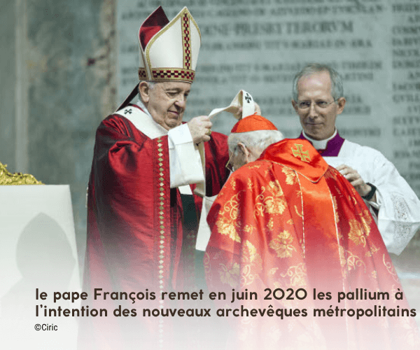 le pape François lors d'une remis de pallium, en 2020