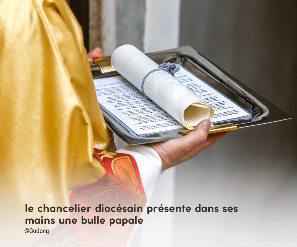 bulle papale tenue dans les mains du chancelier bulle papale tenue dans les mains du chancelier