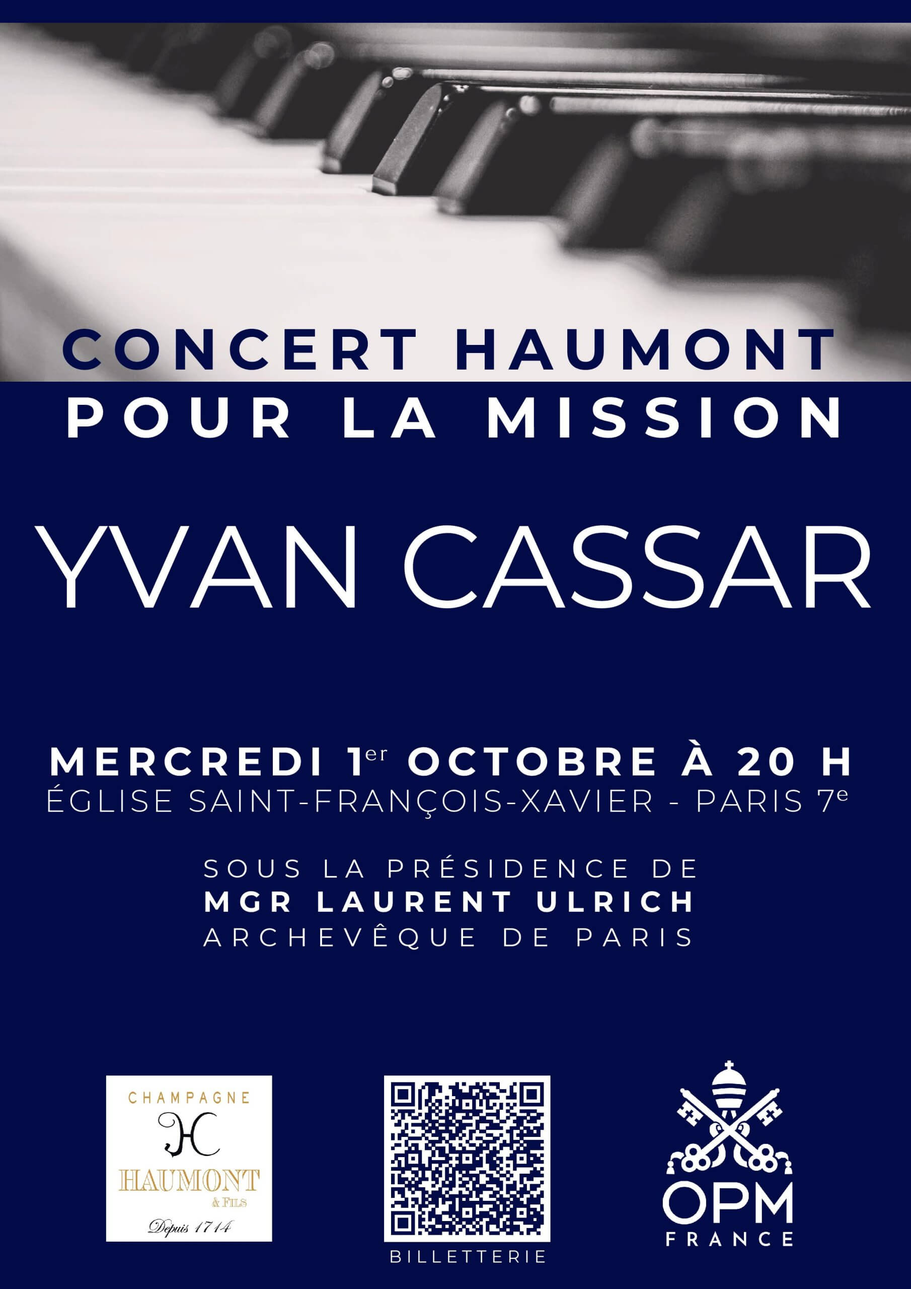 affiche concert pour la mission des OPM