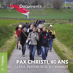 Couverture document épiscopat Pax Christi