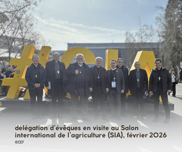 délégation d'évêques au Salon international de l'agriculture, février 2026