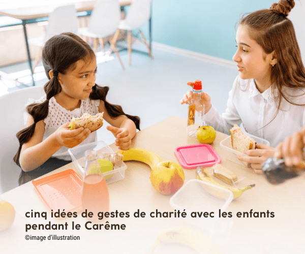 cinq idées de geste de charité avec les enfants