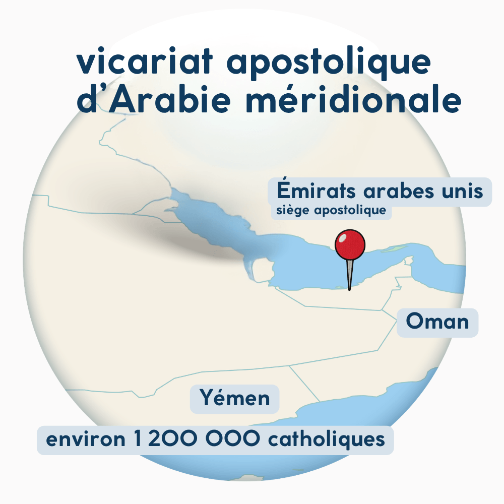 infographie - vicariat apostolique d'Arabie méridionale