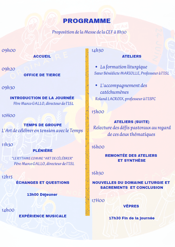 Journée nationale de pastorale liturgique et sacramentelle 
