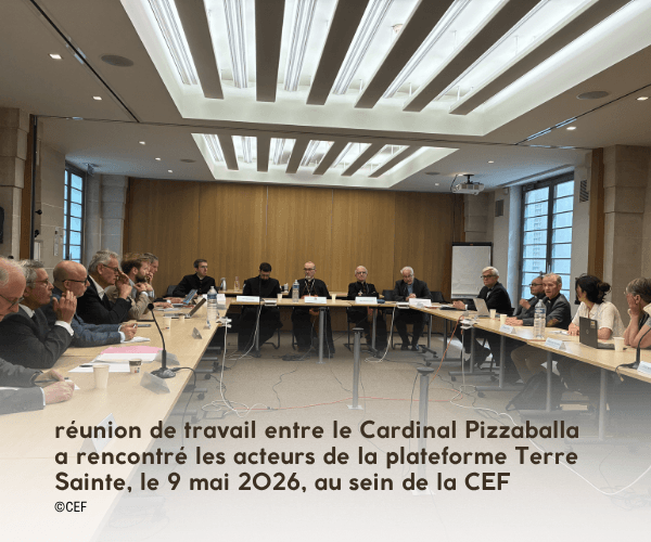 réunion de travail avec les acteurs engagés de la plateforme Terre Sainte