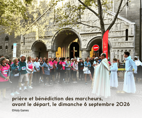 Holy Games : prière et bénédiction des marcheurs avant le départ